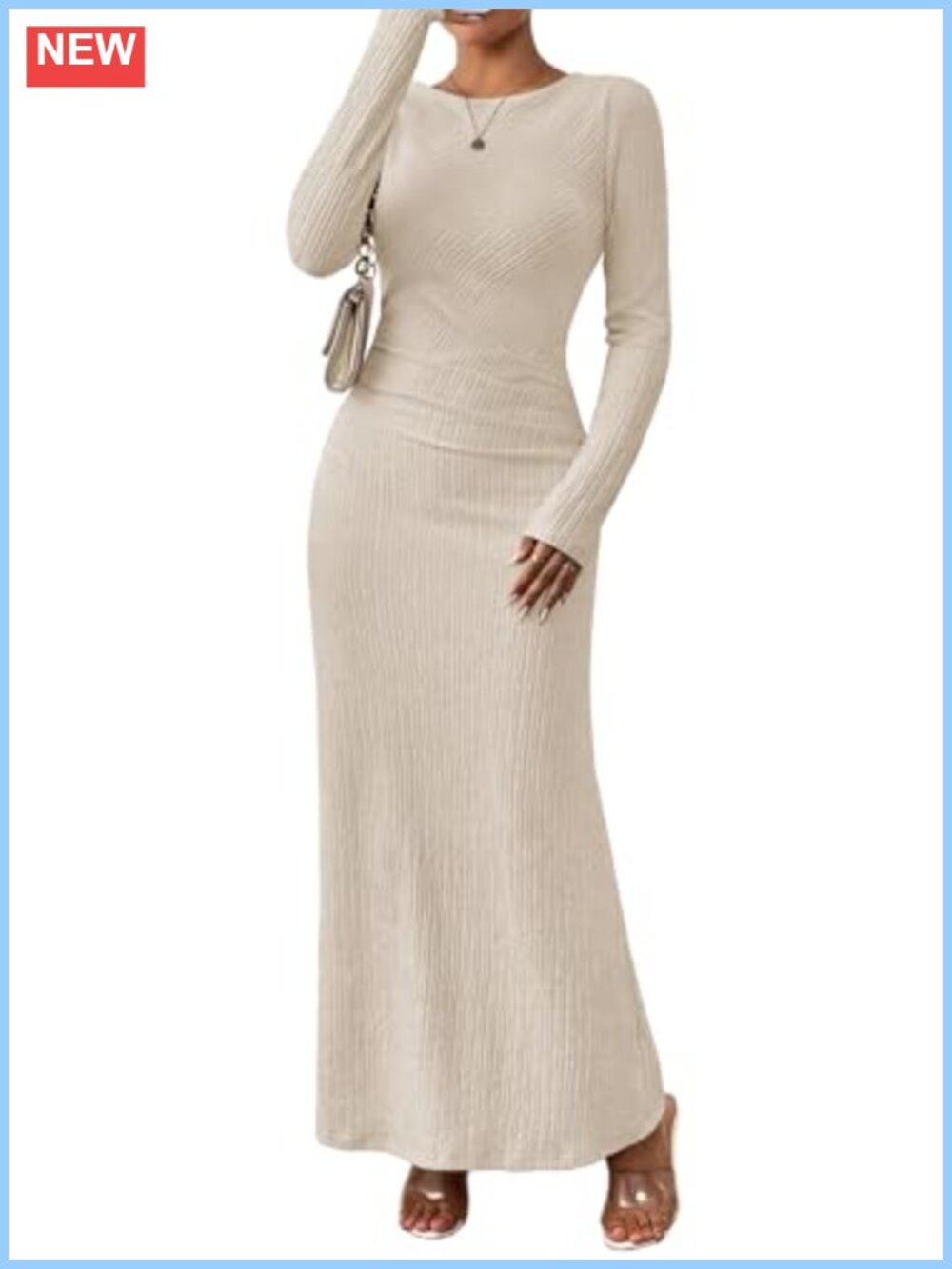 Long Sleeve Maxi Dress Women Bodycon Ruched Formal Wedding Guest Party